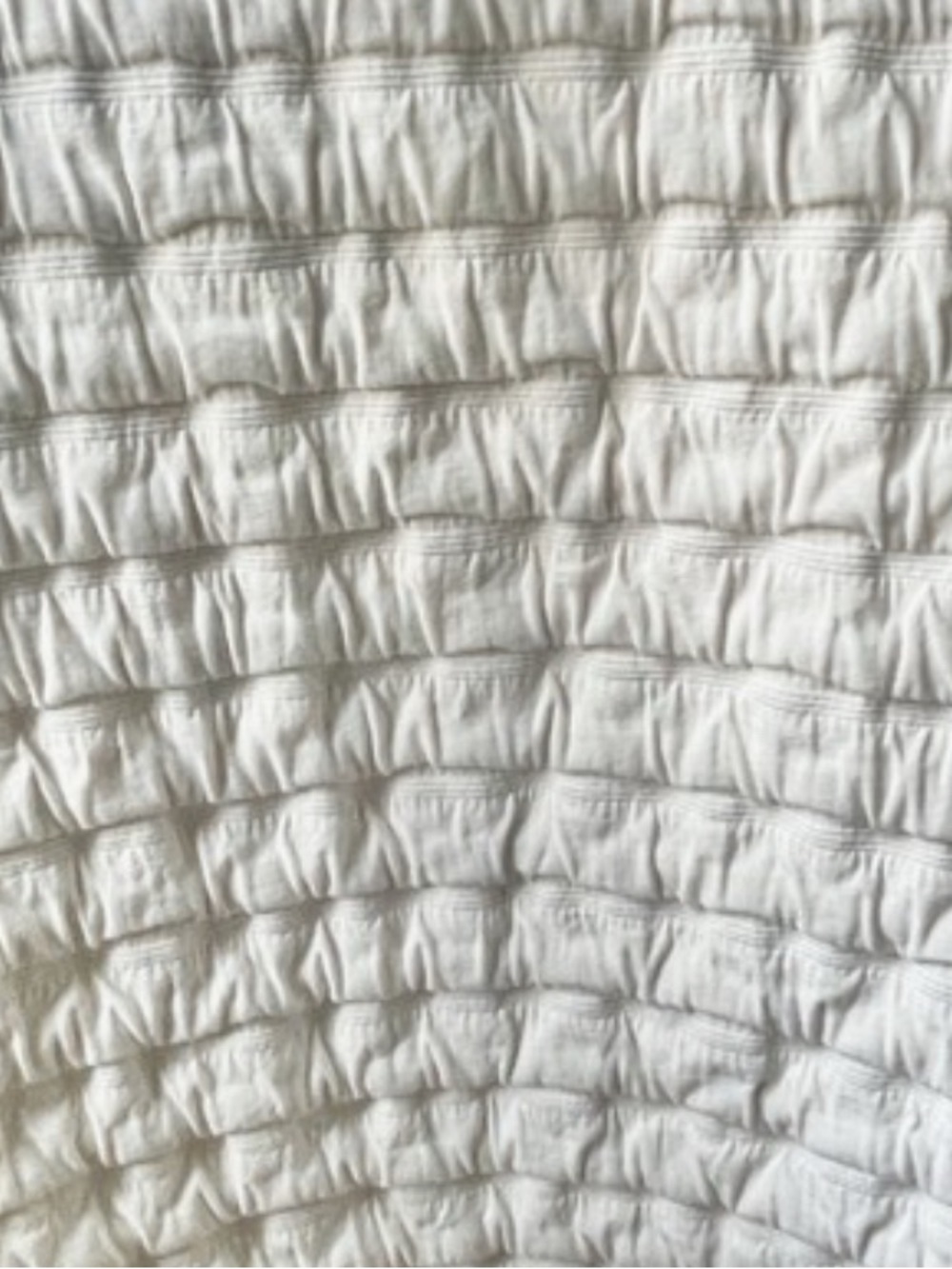 Eileen Fisher Organic Cotton Rippled Cream Coverlet in King - Picture 3 of 8